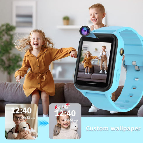 PTHTECHUS Kids Smart Watch Toys, Boys and Girls Smart Watch with Game Music MP3 Player, Video HD Selfie Camera, Alarm
