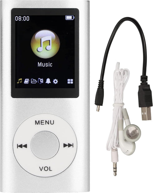 Zopsc MP3 1.8 Inch 64GB, 200mAh Player, Portable Lossless HiFi Music Player with LCD Screen, Memory Card Slot Support