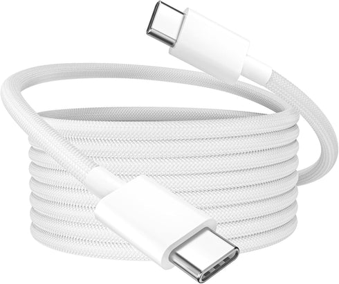 Quntis USB C Cable, USBC to USBC Fast Charging Cable Nylon Braided (6ft 60W) for iPhone 15, iPad Mini 6, MacBook Pro