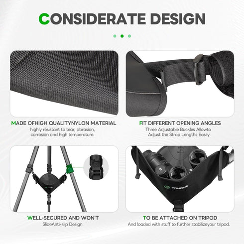 FANAUE TS-01 Heavy Duty Tripod Sandbag - Adjustable Black Stone Bag for Stability