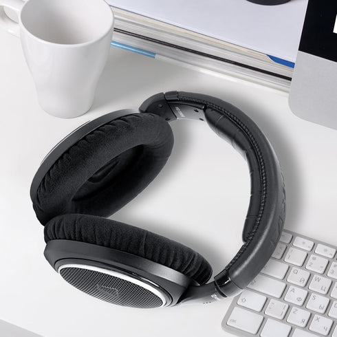 Earpads for Sennheiser HD598/HD518/HD558 Headphones, Velour Ear Pads Cushions Replacement for HD595/HD599 (Black)