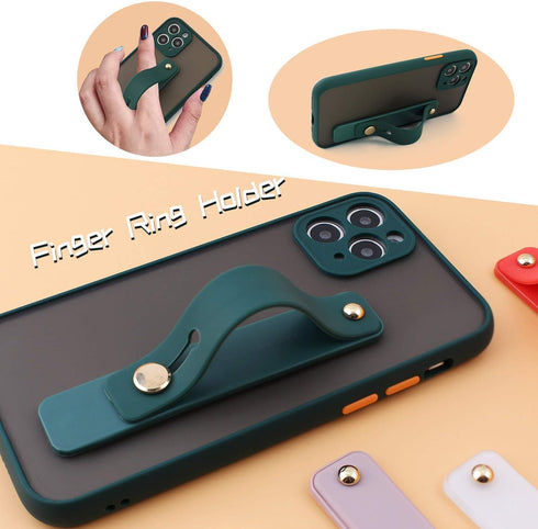 Removable and Reusable Cell Phone Grip Strap, Yetaida Telescopic Kickstand Bracket for Most Smartphones, Black