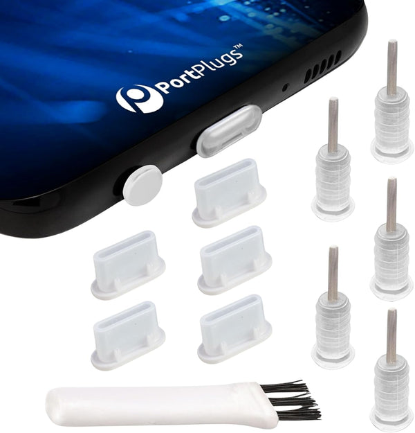 PortPlugs USB-C Dust Plugs for Galaxy S10/S9/S8, A72, A52, M51 & Other