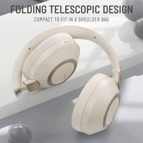 LORELEI B-C6 Wireless Over Ear Headphones, 50H Playtime, Foldable Lightweight Bluetooth Headsets for Travel, Home Office