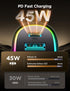 USB C Car Charger, 45W 4 Ports Super Fast Adapter, PD3.0 & QC3.0 30W Type C Charger Compatible with iPhone 15/14/13/12