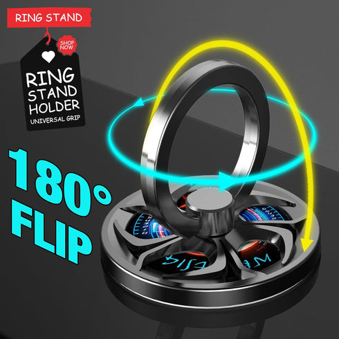 Finger Ring Stand, ebulous 360° Rotation Spinner Mobile Cell Phone Holder with Grip Kickstand for Phone/Pad/Tablets