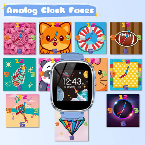 Kids Smart Watch for Boys Girls, Game Smart Watch Gifts for 4-12 Years Old with 15 Games, Camera, Music Player