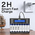 MXBatt 8 3400mWh 1.5V, 8 Packs 1500 AA Batteries Rechargeable Lithium with Charger Bay, Cycles, for Cordless Phones