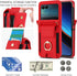 Asuwish 50/Moto 2024 INE-LX1 Phone Case for Moto Razr Razr Wallet Cover with Ring and Crossbody Wrist Strap Lanyard
