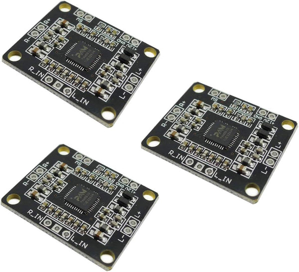 HiLetgo 3pcs PAM8610 Digital Dual Channel Stereo Audio Amplifier Board, 2 * 15W, Class D, 12V