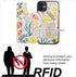 HAOPINSH 11 6.1" for iPhone Wallet Case with Card Holder, Floral Flower Pattern Back Flip Folio PU Leather Kickstand