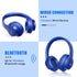 KVIDIO Updated Bluetooth Headphones Over Ear, 65 Hours Playtime, Wireless with Microphone, Foldable Lightweight, HiFi