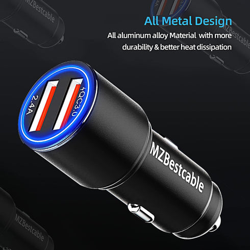 Car Charger Fast Charging for Moto G Stylus 5G 2021-2023, 30W Adapter Quick Charge 3.0 with 6FT USB Cable