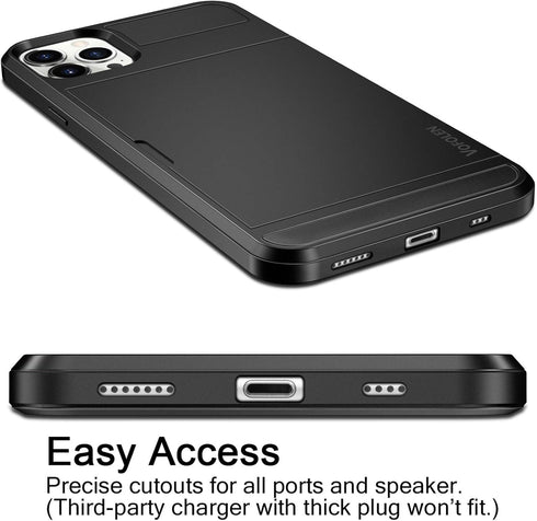 Vofolen iPhone 12 Pro Max Case, 5G Wallet Cover, Credit Card Holder, Anti-Scratch Dual Layer Bumper