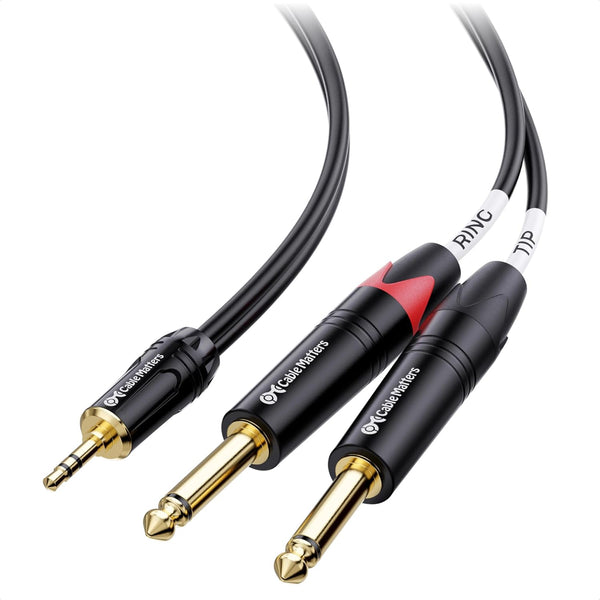 Cable Matters 3.5mm TRS to Dual 6.35mm TS Breakout Cable - 6ft,
