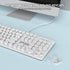 iRoboosta 104 Retro Typewriter White Keyboard Full Size, Keys LED Backlit Wired Membrane Keyboard with Number Pad