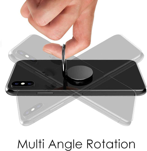 Pokanic 360 Cell Phone Metal Ring Holder Finger Grip Stability Kickstand Rotation Adjustable Collapsible Compatible