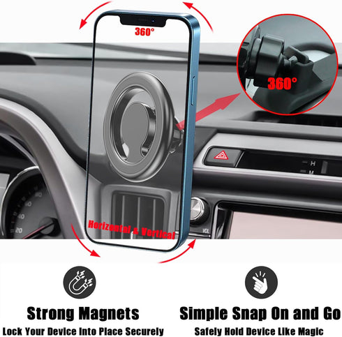 Magsafe Car Phone Holder, Air Vent Adjustable Stand, Auto Cradles Dashboard Mount for Toyota RAV4 2013-2018 - Custom