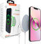 HyperGear Magnetic Fast Wireless Charger - Portable MagSafe Charging Pad for iPhone Series & Qi-Enabled Devices - White