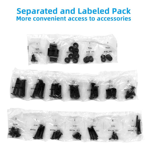 HOME VISION TV Mount Screws - Complete M4, M5, M6, M8 TV Mounting Hardware Kit Set for Most TVs up to 100 inch