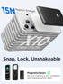 Aioneus 5000mAh 0.35'' 20W Pack 17/16/15/14/13/12 Magsafe Portable Charger, Magnetic Power Bank Ultra Slim with PD USB