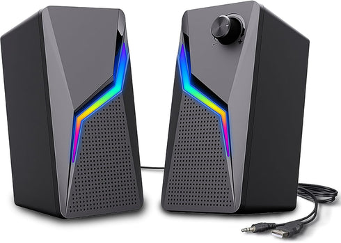 ROSON Computer Speakers, PC Gaming Speakers with Enhanced Bass, USB Powered 3.5mm Aux Multimedia Speakers