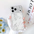NITITOP 17 Compatible for iPhone Pro Case Cute Clear Flower Floral Artistic Design for Women Girls Stylish Slim Soft
