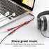 MOSWAG Headphone Mic Splitters Adapter, Audio Headphone Connector for Gaming Headset, PS4, Xbox One, Notebook, Mobile
