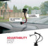 Macally Windshield Phone Mount for Car - Magnetic Suction Cup Window Holder with 8" Long Gooseneck Arm & Strong Magnet
