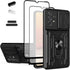 LMDAMZ Wallet Case for Samsung Galaxy A23, Heavy Duty Double Layer Hybrid Protection, Black