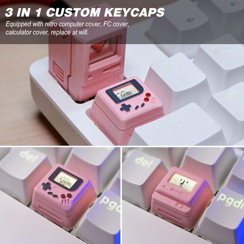 Custom Light Transmission Keycaps for Classic Retro Mechanical Backlit Keyboard, Suitable for Most MX Switches RGB PC