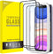 JETech 3-Pack Full Coverage Tempered Glass Screen Protector for iPhone 11/XR 6.1", Black Edge, HD Clear, Case-Friendly.