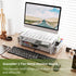 gianotter White Monitor Stand Riser, Desk Organizer with Drawer and Pen Holder, 2-Tier Computer Stand