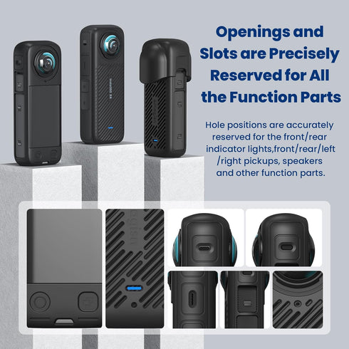 Insta 360 X4 Accessory Kit, Silicone Case, Lens Guard, Screen Protector, Protective Film, Soft Bag Sleeve