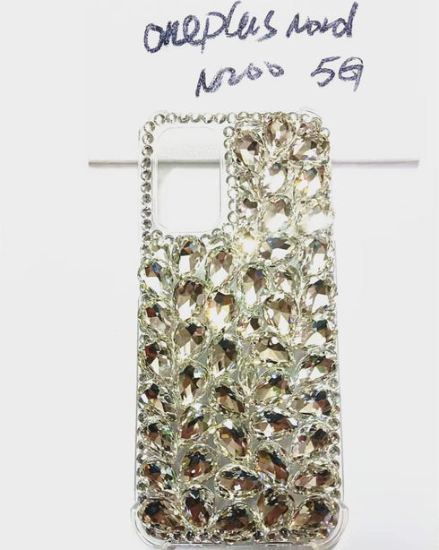Aikukiki for OnePlus Nord N200 Case, 3D Handmade Sparkle Crystal Diamond Bling Glitter Phone Case