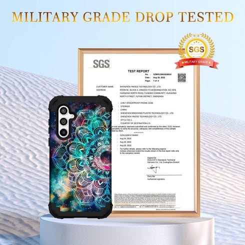 Hocase for Galaxy S23 FE Case, Heavy Duty Shockproof Protection Hybrid Soft Silicone Rubber + Hard Plastic Bumper for