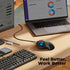 Trackball Mouse Wired, Ergonomic Design, USB Plug&Play, Precision Tracking with 5 Adjustable DPI, RGB Rollerball Mouse