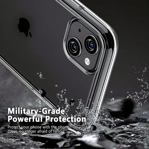 FanTEK 15 6.1 Inch Compatible with iPhone Case, Soft Clear Crystal TPU Phone Cases