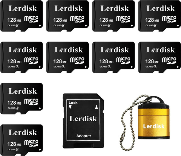 Micro SD Card 128MB Pack of 10, Factory Wholesale Small Capacity for Small Files Only, Not Suitable for Camera, Phone
