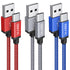10ft USB C Cable 3-Pack: Braided USB A to USB C Charger for iPhone 15 Pro Max, Samsung Galaxy S24/S23/S22, LG, Moto.