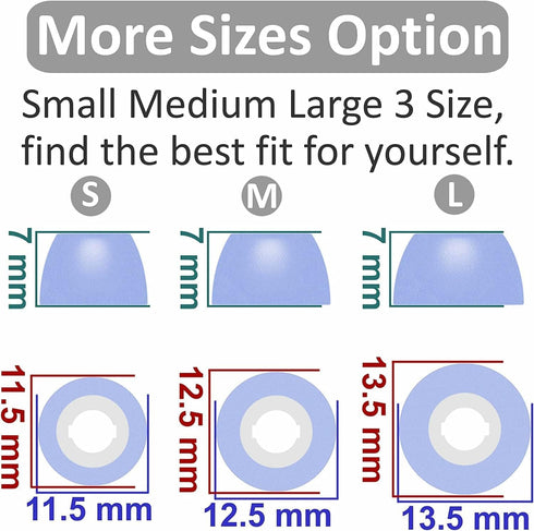 Memory Foam Ear Tips for JBL Tune 230NC TWS Earbuds, Noise Cancelling, 3 Sizes, 3 Pairs, Black - LMS 214