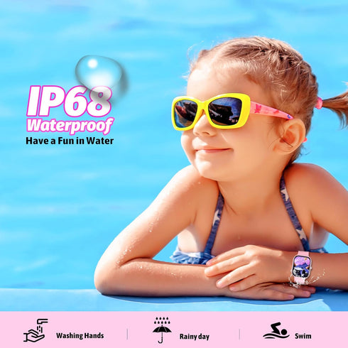 Kids Smart Watch with Fitness Tracker, 1.5" DIY Dial, 19 Sport Modes, IP68 Waterproof, Heart Rate Monitor, Great Gift