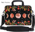 13" 13.3" Laptop Sleeve Chromebook Case with Adjustable Shoulder Strap and Accessory Pocket (Flowers Moon)