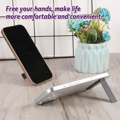 FdcLixuvol 2Packs Ultra-Thin Cell Phone Holder, Adjustable Mini Alloy Phone Stand Vertical and Horizontal Phones Stand