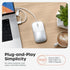Satechi Setups, Slim LX Wired Mouse, Aluminum Design with USB-C Connectivity, Quiet Click Performance, Designed for Mac