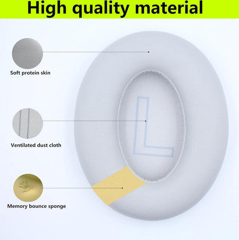 Q20 Ear Pads AIKKAUK Replacement Ear Pads for Anker Soundcore Life Q20 20BT Headphones (Gray)