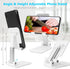 Cell Phone Stand, Folding Desktop Phone Stand, Angle Height Adjustable Mobile Holder for Desk