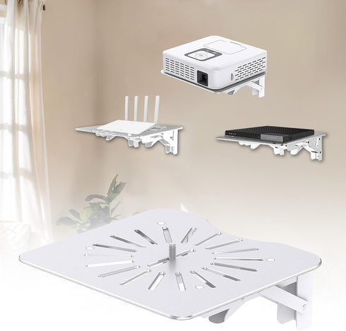 MAWADA Mini Projectors Shelf for Wall, Foldable Mount with Aluminum Alloy Shelf for