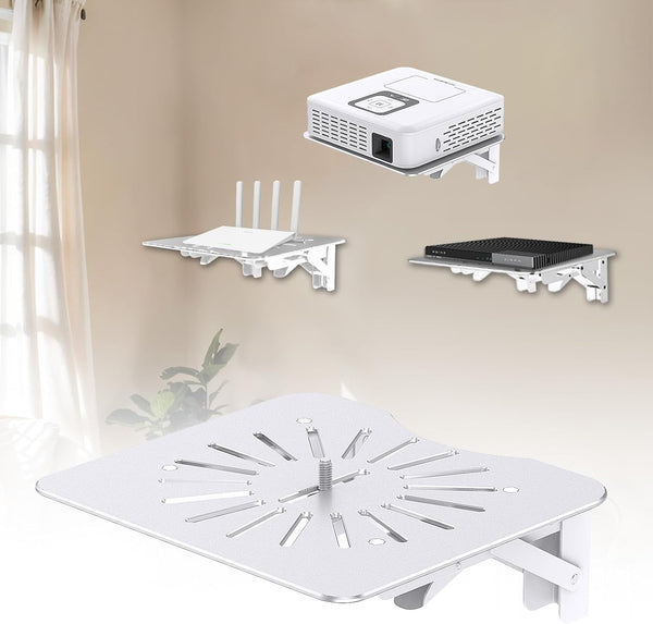 MAWADA Mini Projectors Shelf for Wall, Foldable Mount with Aluminum Alloy Shelf for