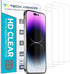 Tech Armor HD Clear Film Screen Protector 4 Pack for Apple iPhone 14 Pro Max 5G 6.7" (2022) - Compatible & Durable